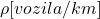\rho [vozila/km]